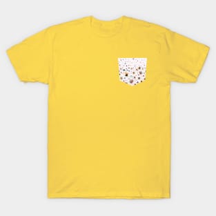 Pocket - INK SOFT FLOWERS SUNSHINE DEGRADE T-Shirt